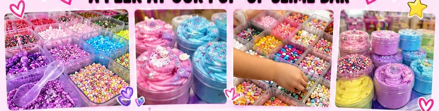 Colorful build-your-own slime bar